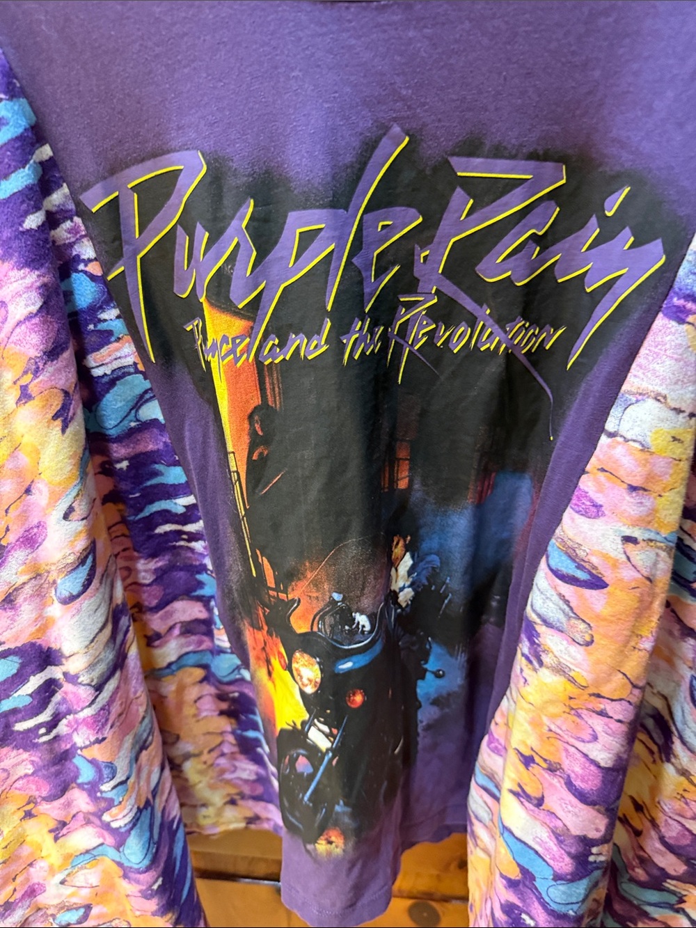 Purple Prince Upcycled Tie-Dye Graphic adult Top - OSFM (sm), new w/o tag - Picture 10 of 10
